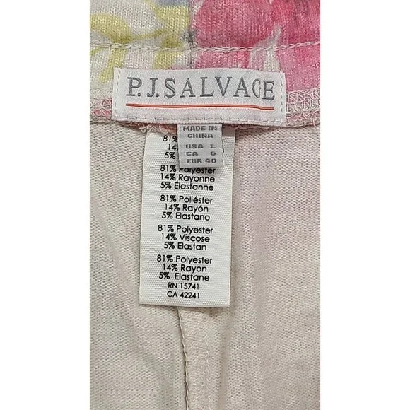 PJ Salvage Pajama Shorts Womens Large Happy Blooms Floral Print Loungewe… - Picture 8 of 9